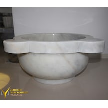 Afyon Alacalı Beyaz Düz Kurna