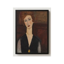 Klasik Sanat Modigliani Bir Kadın Portresi Çerçevesiz Poster 21x30 Cm A4 Tablo Klasik Sanat