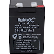 Lightex Lt-44 4v 4.0ah Işıldak Fener Aküsü