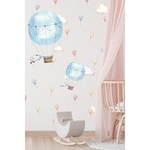 MSticker Soft Renklerde Uçan Balonlar Seti Çocuk Bebek Odası Sticker Seti