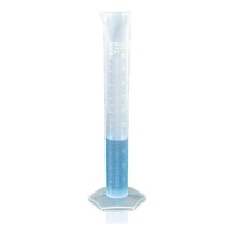 Laboratuvar Mezür Silindir, Plastik, Şeffaf, Kabartma Skalali, 250ml, Altıgen Taban, Dereceli Ölçüm Kabı Çok Renkli
