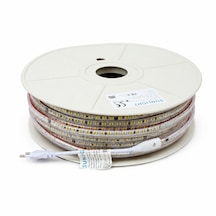 3 Renkli Şerit Led 192 Led 220v 100 Metre Beyaz, Ilık Beyaz, Günışığı Çok Renkli