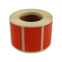 Kendinden Yapışkanlı Turuncu Renk Baskılı Rulo Etiket - 50mm X 30mm, 1000 Adet 124-Pembe