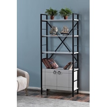 Makbulceavm Yağmur Metal Kitaplık Beyaz