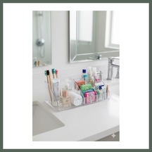 Bezos Şeffaf Akrilik Banyo Kozmetik Düzenleyici Organizer 13x22x8 Cm Bzstk