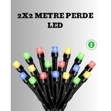 Lb 2x2 Metre Pil İle Çalışan Perde Led Işık 8 Modlu Dekoratif