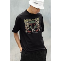 Megadeth Hunting Is My Business Baskılı Unisex Oversize Tişört Siyah