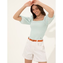 Pierre Cardin Kadın Aqua Kısa Kollu Bluz 50252152-vr007 Mint