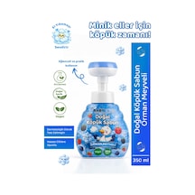Baby İcon Doğal Çocuk Köpük El Sabunu 350 Ml Orman Meyveli Kokulu Vegan Parabensiz Çiçek Şekilli Mavi Köpük