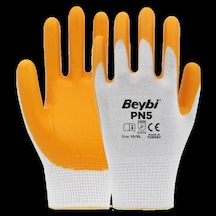 Beybi Nitril Pmk Pn5 Beyaz Sarı 10 Beden 12Li Paket