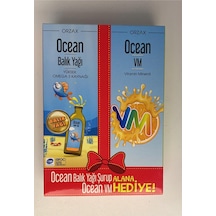 Ocean Balık Yağı Şurup Portakal Aromalı 150 Ml+ Ocean Vm Şurup 150 Ml
