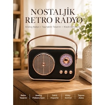 Retro Tarz Kablosuz Radyo Bluetooth- Usb Ve Tf Kart Girişli Najmaddin