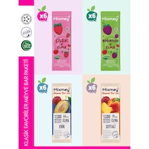 Mixmey Klasik Favoriler Meyve Bar Paketi 24 Adet | Atıştırmalık Vegan, Glutensiz (20GR X 24 ADET)