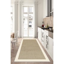 West Home Dijital Baskı Yıkanabilir Kaymaz Taban Salon Halısı Mutfak Halısı Koridor Halısı Wh 455 Beige