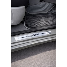 Nissan Nikelaj Krom Plastik 4 Parça Kapı Eşik Seti