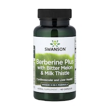 Swanson Vitamins, Berberine Plus With Bitter Melon & Milk Thistle, 60 Capsules