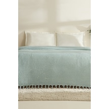 Karaca Home Mady %100 Cotton Waffle Çift Kişilik Tek Pike Mavi Mavi
