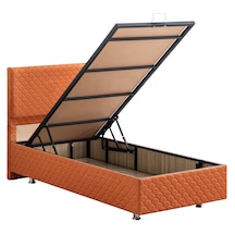 Luka İkili Set, Tek Kişilik Baza Başlık Seti - Turuncu 120 x 200 CM
