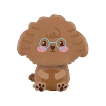 Poodle Köpek Folyo Balon 60x54 Cm Kahverengi