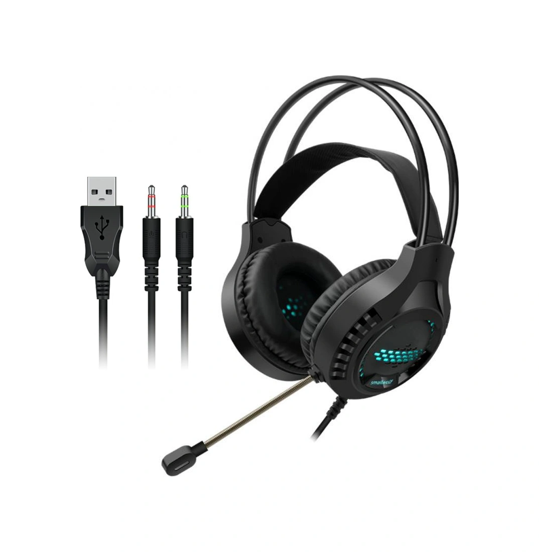 Sones Smailwolf Ak3 Kulaklık Oyun Kulaklığı Kablolu Işıklı Masaüstü Bilgisayar Kulaklığı, Stil: 3,5 Mm Çift Fiş