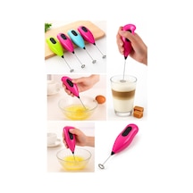 Mini Mikser Kahve Süt Köpürtücü Karıştırıcı Cappucino Mixer Pilli Çırpıcı Sunum Plastik Diğer