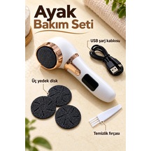 Tek Düğmeyle Hız Ayarlı Şarjlı Ayak Törpüsü