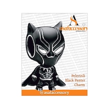 Pelerinli Black Panther Charm Asafaccessory Siyah