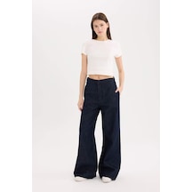 DeFacto Wide Leg Yüksek Bel Uzun Jean Pantolon E2970AX24CWNM34