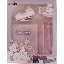 Umix Unicorn Kırtasiye Zımba Seti Bordo