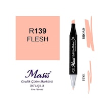 Çift Uçlu Marker Grafik Çizim Kalemi 139 Ten Rengi