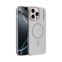 Apple iPhone 16 Pro Max Magsafe Uyumlu Mat Sert Klein Kılıf Gri