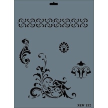 Rich New Seri N-132 Stencil 35x25 Cm - Rxlu-293980 Renkli