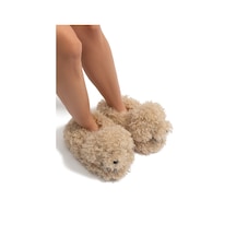 Digi Kadın, Garson Boy Hayvanlı Panduf Bej 36/41 Bej