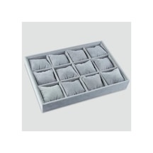 12-li - 413 - Anfora Kumaş Yastıklı Tabla - Csmo-tex - Açık Gri
