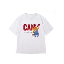 Tarzsokak Beyaz Cute Milk Dog Music Print 's Summer New Short Sleeves Comfor