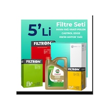 Filtron Audi A4 40 Tdi Filtre Bakım Seti Castrol Motor Yağlı 2020-2024 5 Li