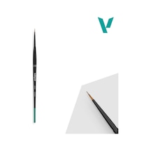 Vallejo B02030 No 3/0 Yuvarlak Uclu, Sentetik Kıllı, Yassı Saplı, Detay Boya Fırçası