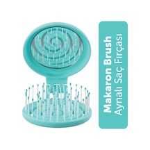 Beauty Makaron Saç Fırçası - 3d Esnek, Aynalı, Çanta Boy - Compact Detangler Cam Göbeği