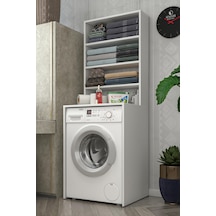 Kenzlife Membran Çamaşır Makinesi Dolabı Kasparov Gribyz Panjur 180 066 55-20 Mebran Kapak Mdf Gövde Banyo Kapaklı Arkalıksız Beyaz