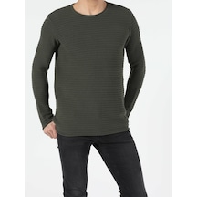 Colin's Colins Slim Fit Bisiklet Yaka Erkek Haki Kazak