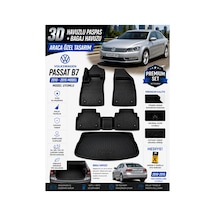 Volkswagen Passat B7 2012 Model Uyumlu 3d Araca Özel Havuzlu Paspas+bagaj Havuzu Birebir Uyum