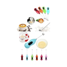 Pilli Mini Mixer Kahve Süt Köpürtücü Karıştırıcı Cappucino Mikser Şekillendirici 1 Adet Plastik Diğer