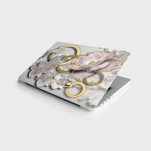 Laptop Sticker Notebook Kaplama Etiketi Kabartma Çiçek