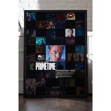 Primetime Siyah Ahşap Çerçeveli Poster, Dekoratif Film Duvar Tablosu