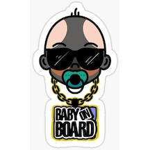 Arabada bebek var Baby On Board Sticker Etiket 19CM md14