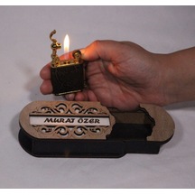 Çakmak Kişiye Özel İsim Yazılı Ve Mdf Tasarım Kutulu No:66