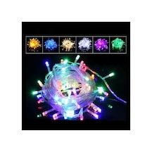 100 Ledli Yılbaşı Led Işık Süs 10 Metre Parti Led Işıkları Fişli Yeşil