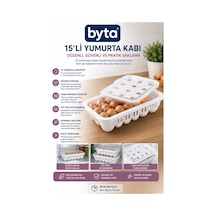 15'li Kapaklı Yumurta Saklama Kabı Buzdolabı Yumurta Organizeri Yumurtalık Saklama Kutusu Plastik Düzenleyici Bpa İçermez Beyaz