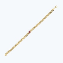 Altınbaş Altın Kırmızı Kalpli Zincir Bileklik Abl0416-y-25407-k Çok Renkli