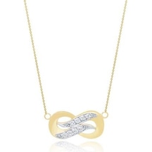 Diamond Line-Gülaylar - Sarı Altın 14 Ayar Sonsuzluk Kolye N11.25292